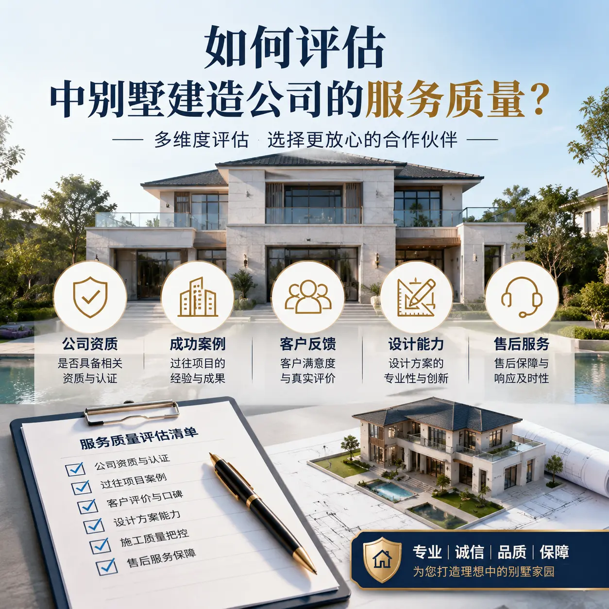 如何评估 丹寨 中别墅建造公司的服务质量？