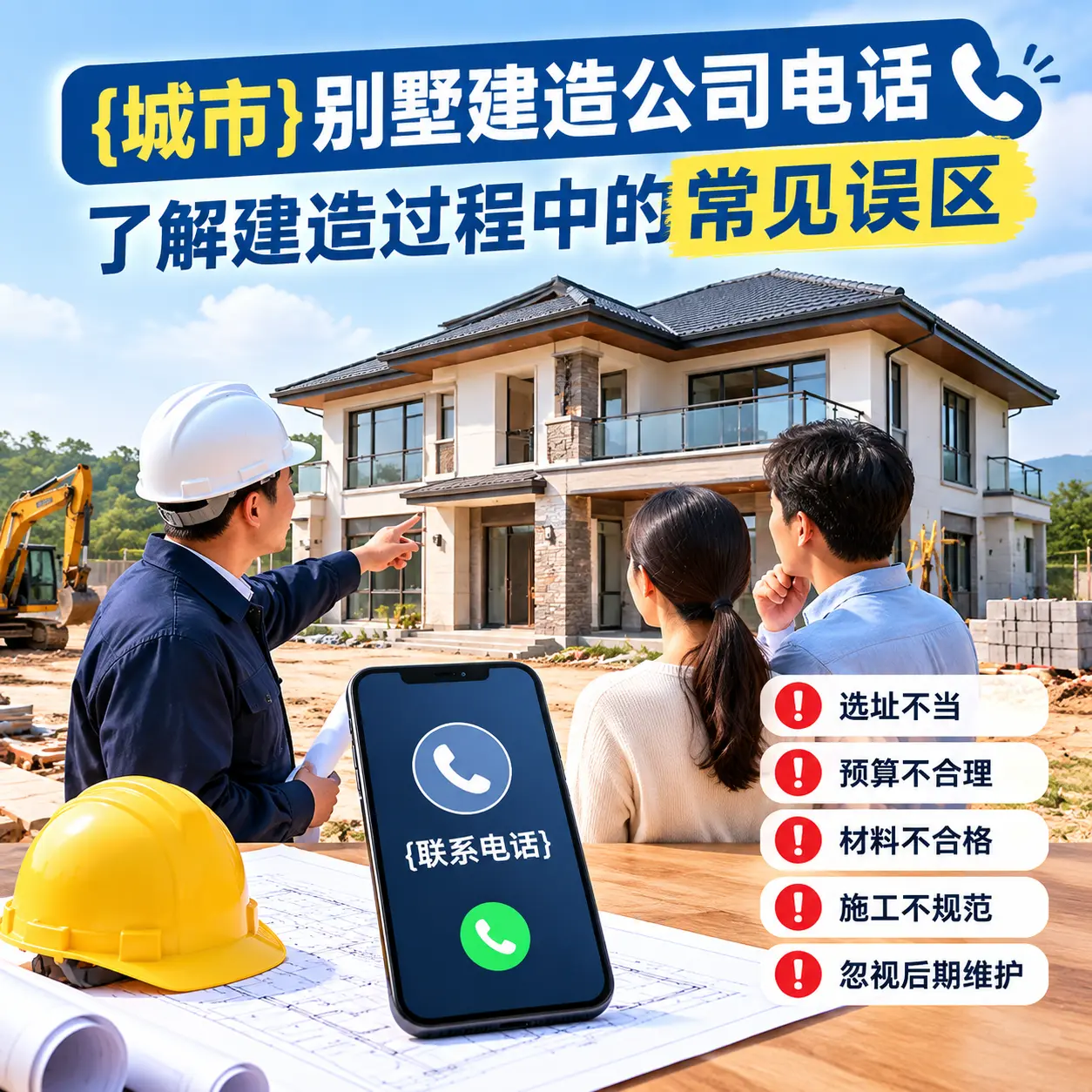 丹寨别墅建造公司电话,了解建造过程中的常见误区